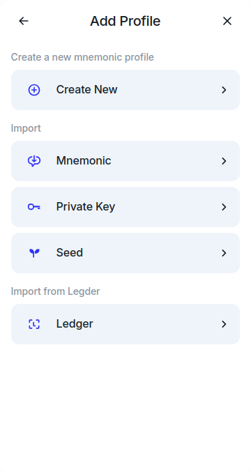 Create Mnemonic Profile